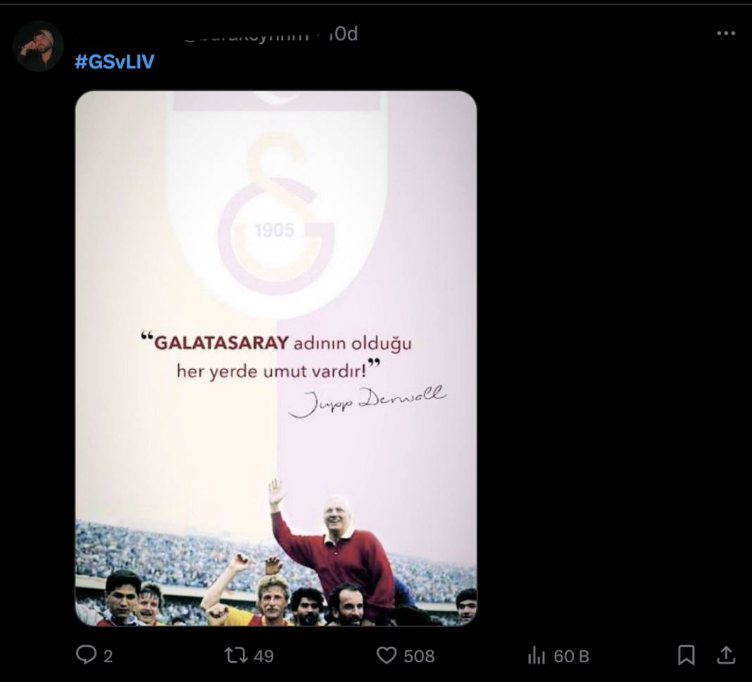 Galatasaray’dan Liverpool’a tarihi galibiyet: Sosyal medya yıkıldı! İşte X paylaşımları 7